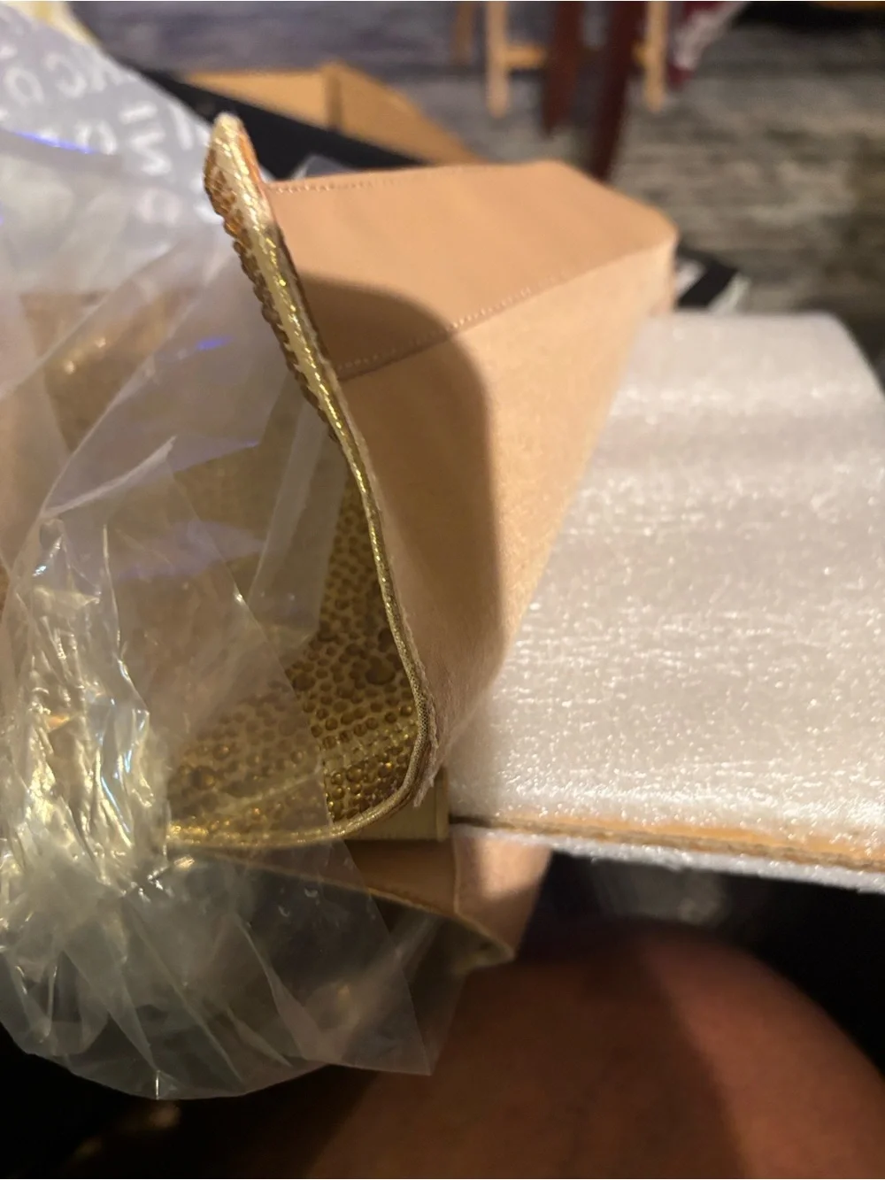 INC International Concepts Gold Sparkle Over-the-Knee Stiletto Boots